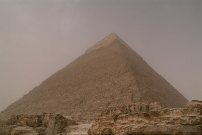 Pyramid Under Dust Storm UNPROCESSED