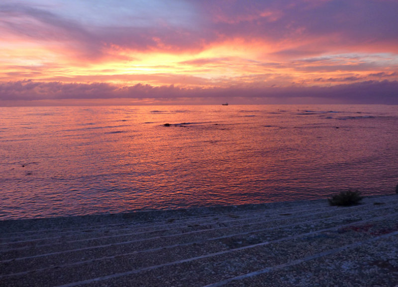 Tramonto alla scalinata di Antignano - Sunset at Antignano