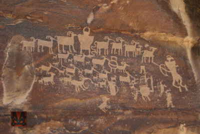 Petroglyph 11 - Hunting or Herding or Raiding