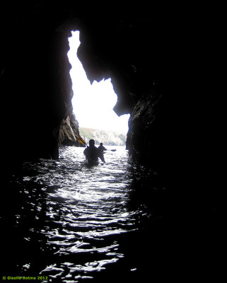 view from a large cave