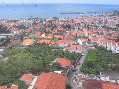 View back to harbour from gondola