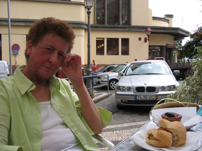 Snack time outside the Market