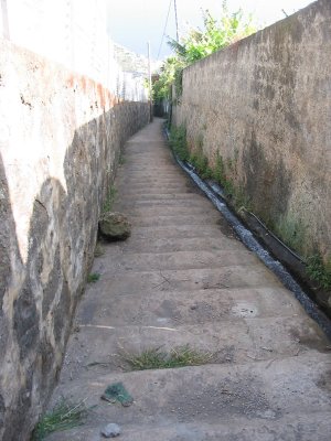 Our climb up to great restaurant