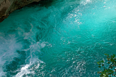 Turquoise water of Johnston Creek
