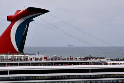 Beyond the deck of the Carnival Freedom