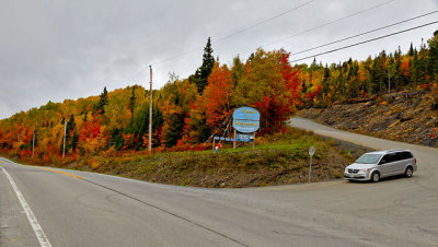 Junction on HiWay 132 and the road leading to the Pointe--la-Renomme Lighthouse