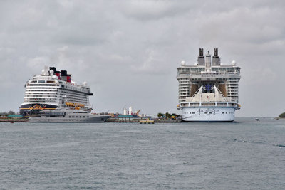The Disney Dream and the Allure of the Seas docked