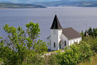 Church overlooking Humber Arm, west of Corner Brook