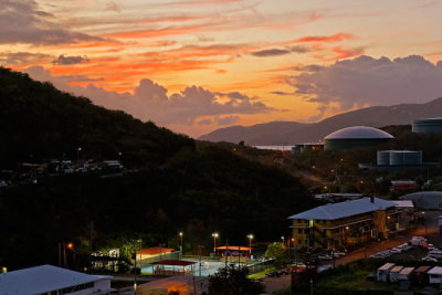 Charlotte Amalie after sunset