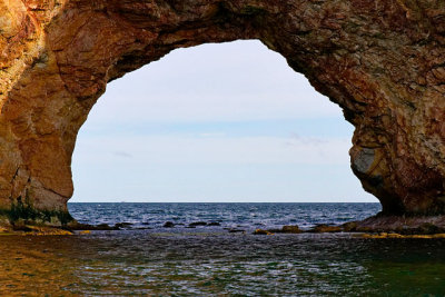 Through the arch of Perc Rock