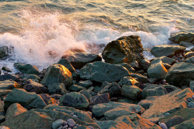 Wave crashing on the rocks at Argentia