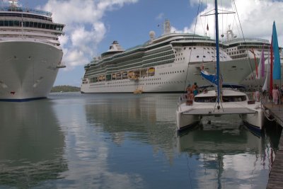 1.  Antigua harbor.  Our ship, Brilliance of the Seas.