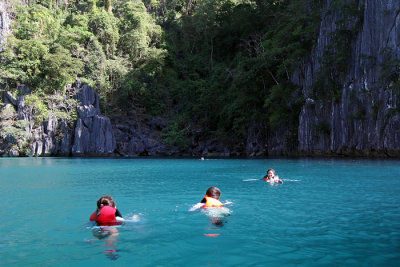 Swimming in lagoon two, Twin Lagoon