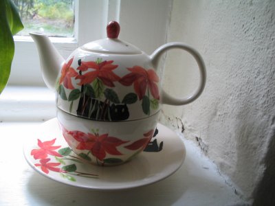 teapot in sarah's window
