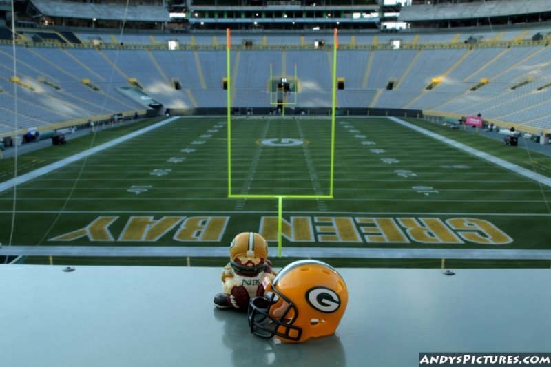 Green Bay Packers Huddle figure at Lambeau Field