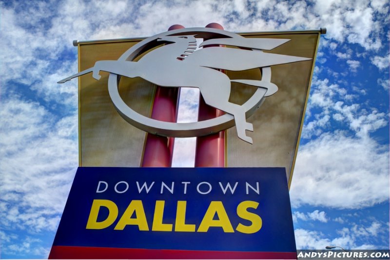 Downtown Dallas sign