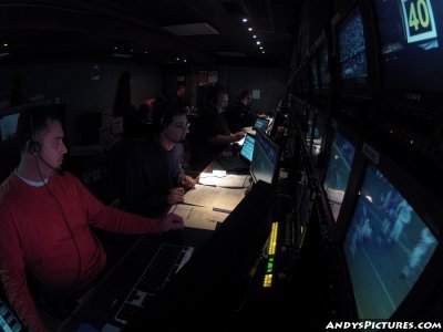 Inside the CBS Sports graphics truck