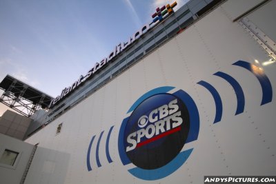 CBS Sports TV truck at Reliant Stadium
