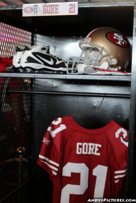 Frank Gore's locker