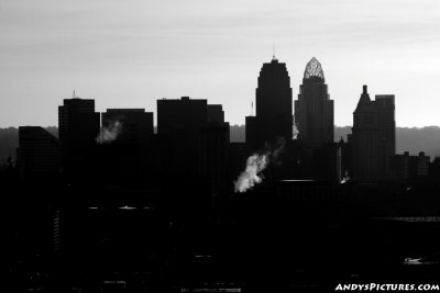 Sunrise silhouette from Price Hill