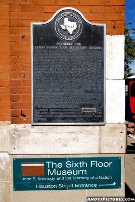 Plaque detailing the events of 11/22/1963 