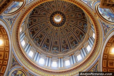 Inside dome of St. Peter's Basilica