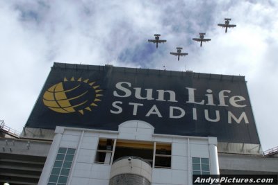 Flyover Sun Life Stadium in Miami