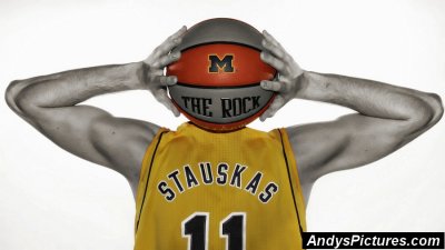 Michigan Wolverines forward Nik Staukas