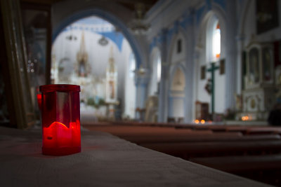 Inside Iglesia del Barrio de Santa Lucia, San Cristóbal de las Casas