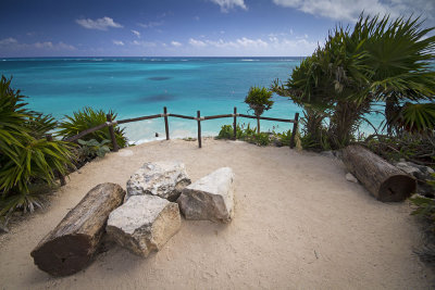 Looking out over the Caribbean Sea