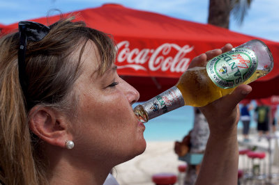 A local Bahamian beer