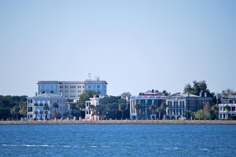 View of The Battery from Charleston Harbor