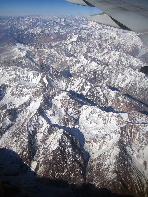 Flight over the Andes