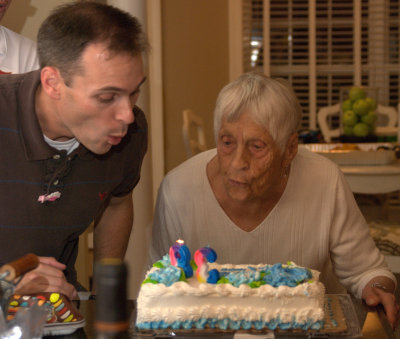 Blowing out the candles