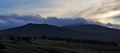 Dartmoor - Yes Tor as a mid-winter evening falls