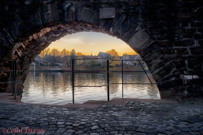 Sunset through the arch.