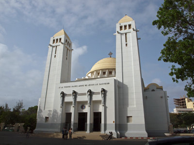 Morning at the cathedral in Dakar
