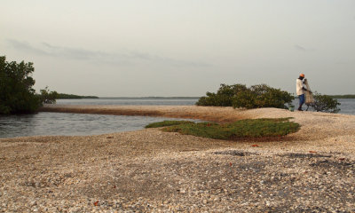 On the slip of land where our boat is anchored