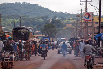 Down Mamou's main drag