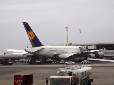 The A380 at the gate