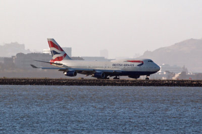 BA B747-400 on the taxiway