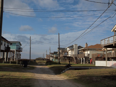 Down the dirt road we stayed