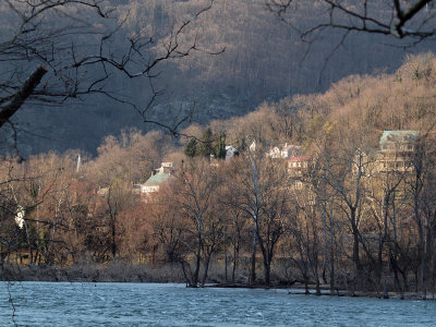 Harpers Ferry as the sun rises
