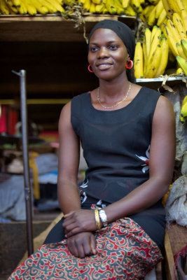 Woman selling bananas