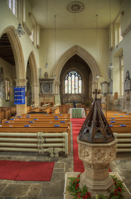 Nave with font