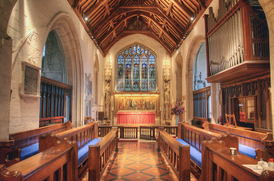 Church quire and altar