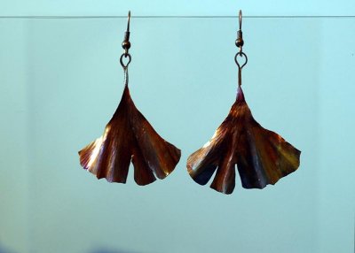 Copper Leaf Earrings