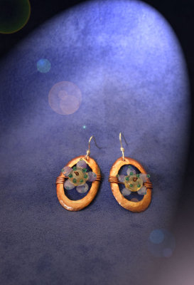 Copper Ring Earrings