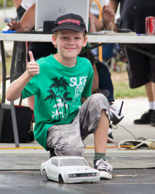 Young drag racer