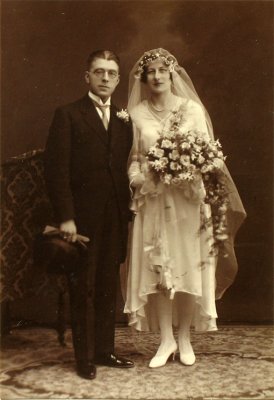 Antoon Bosmans and Marie Leferink on their wedding day